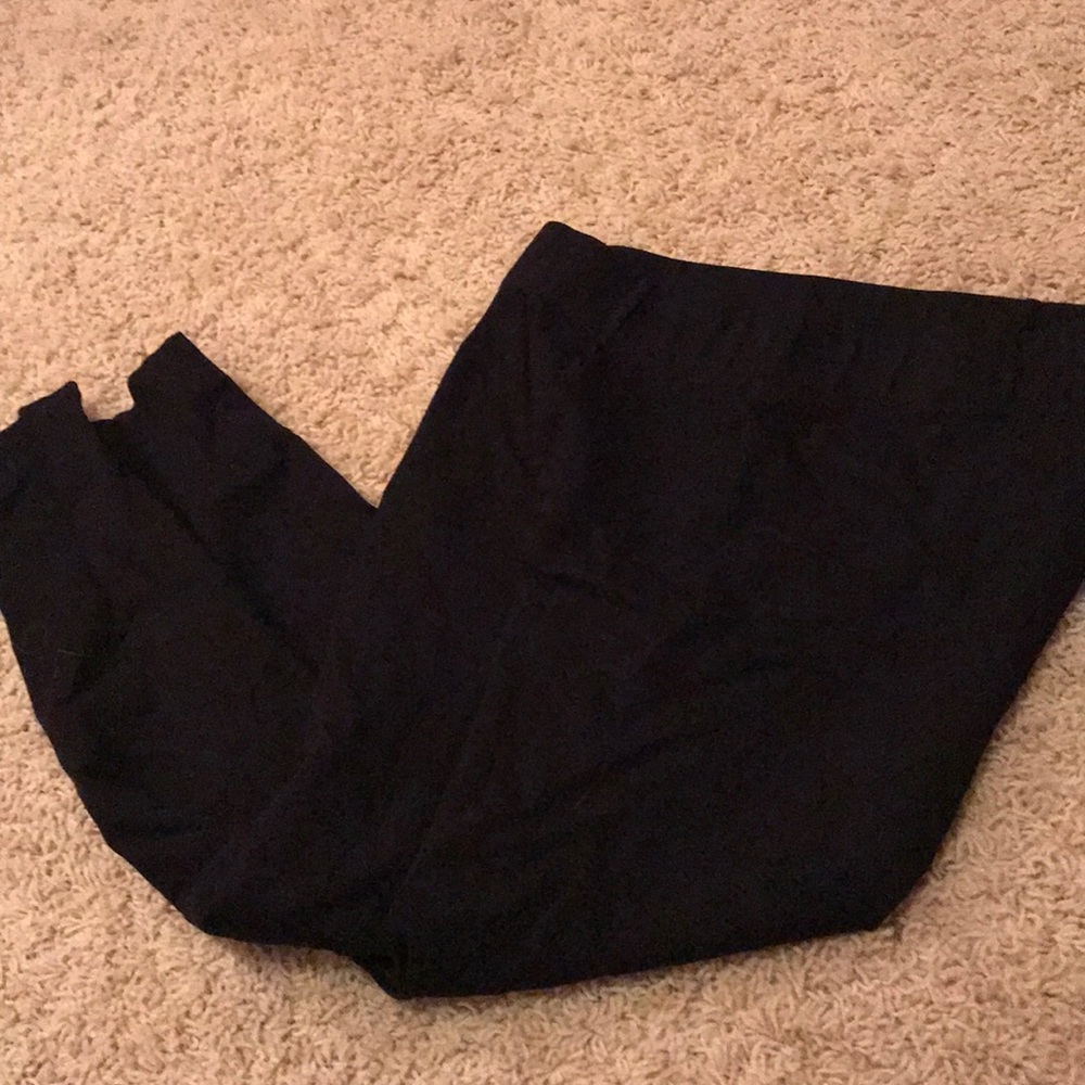 comfy black elastic leggings from loft